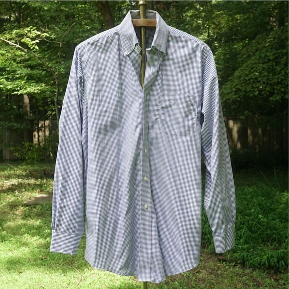 Brooks Brothers Blue Purple Checked Button Up Shirt - Picture 2 of 5